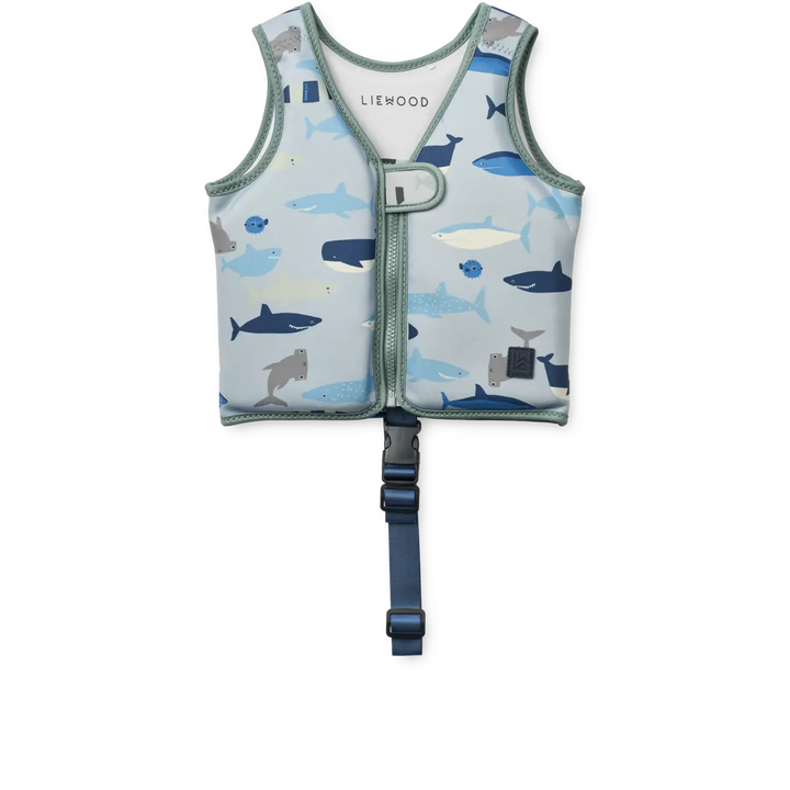 Blue Almonds Ltd Dove Swim Vest - Shark / Dove blue - UNISEX LIEWOOD