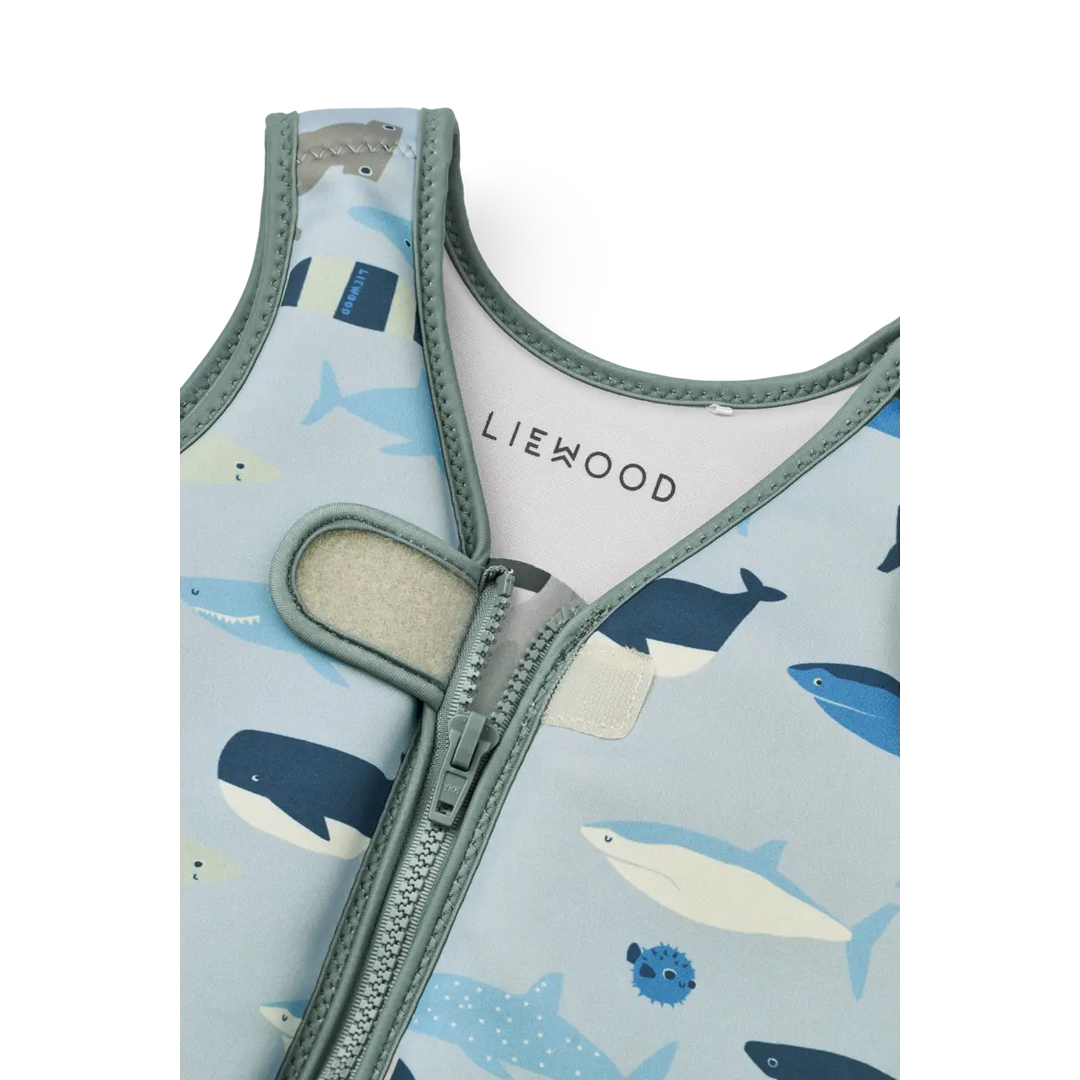 Blue Almonds Ltd Dove Swim Vest - Shark / Dove blue - UNISEX LIEWOOD