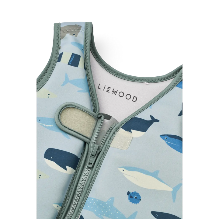 Blue Almonds Ltd Dove Swim Vest - Shark / Dove blue - UNISEX LIEWOOD