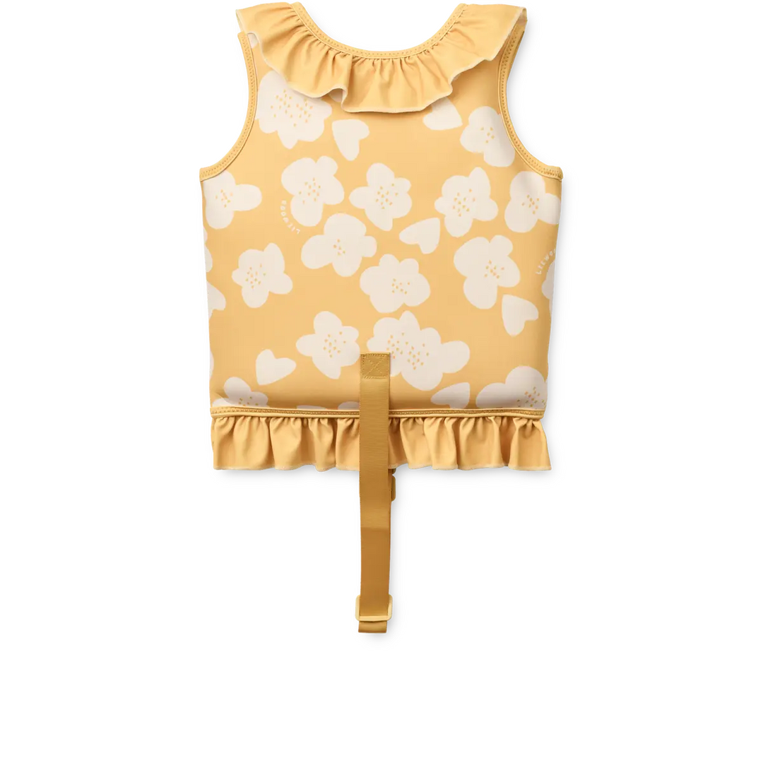 Blue Almonds Ltd Dove  Swim Vest w Frill - Flower / Lemon yellow - GIRL LIEWOOD