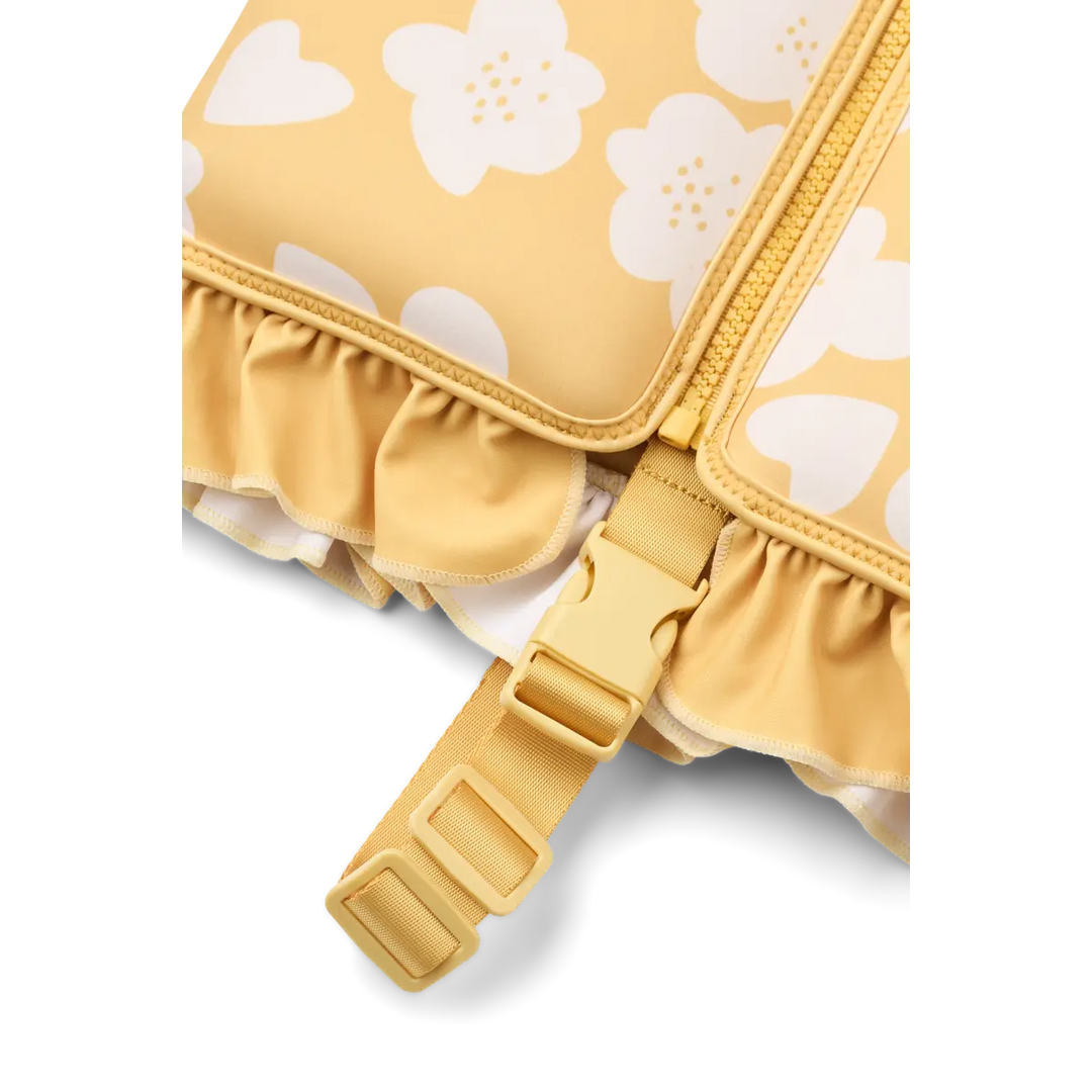 Blue Almonds Ltd Dove  Swim Vest w Frill - Flower / Lemon yellow - GIRL LIEWOOD