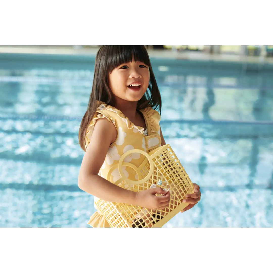 Blue Almonds Ltd Dove  Swim Vest w Frill - Flower / Lemon yellow - GIRL LIEWOOD