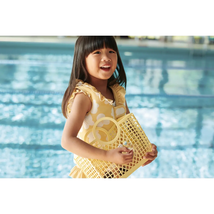 Blue Almonds Ltd Dove  Swim Vest w Frill - Flower / Lemon yellow - GIRL LIEWOOD