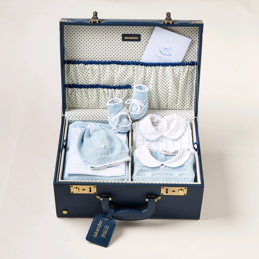 Blue Almonds Ltd Elegance Keepsake Baby Gift Set – Blue Blue Almonds