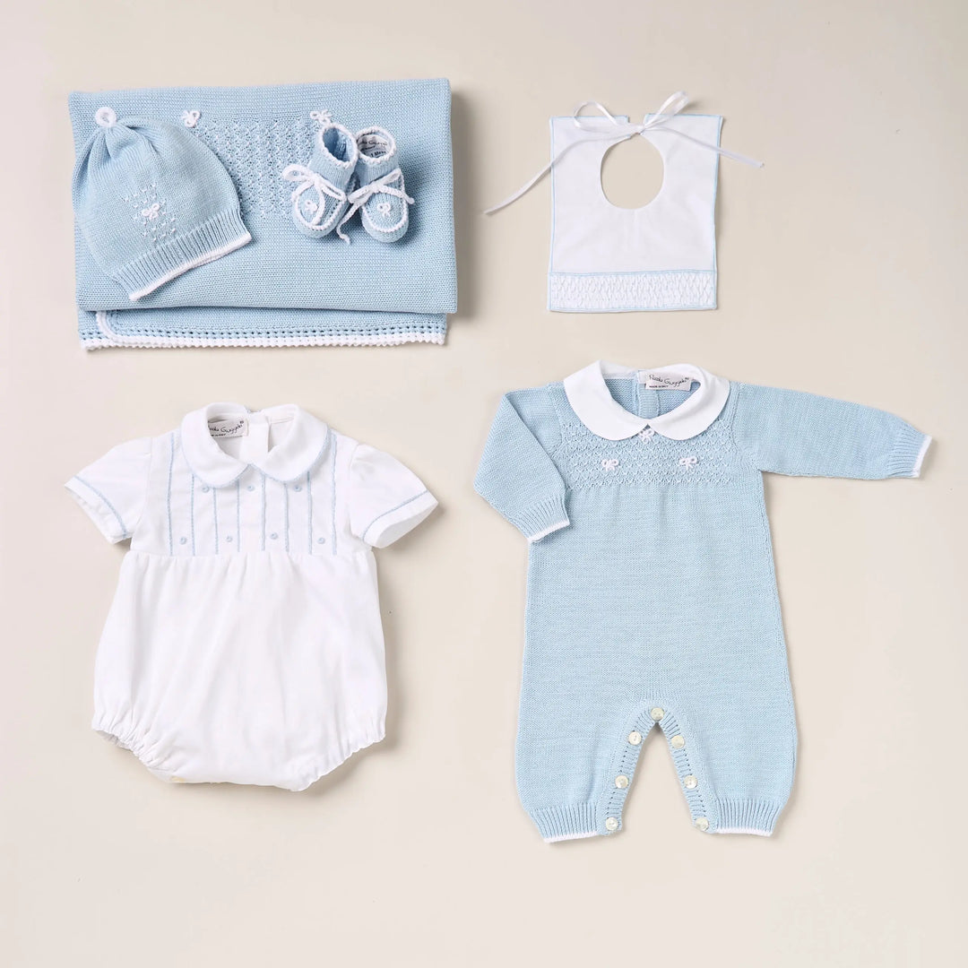 Blue Almonds Ltd Elegance Keepsake Baby Gift Set – Blue Blue Almonds