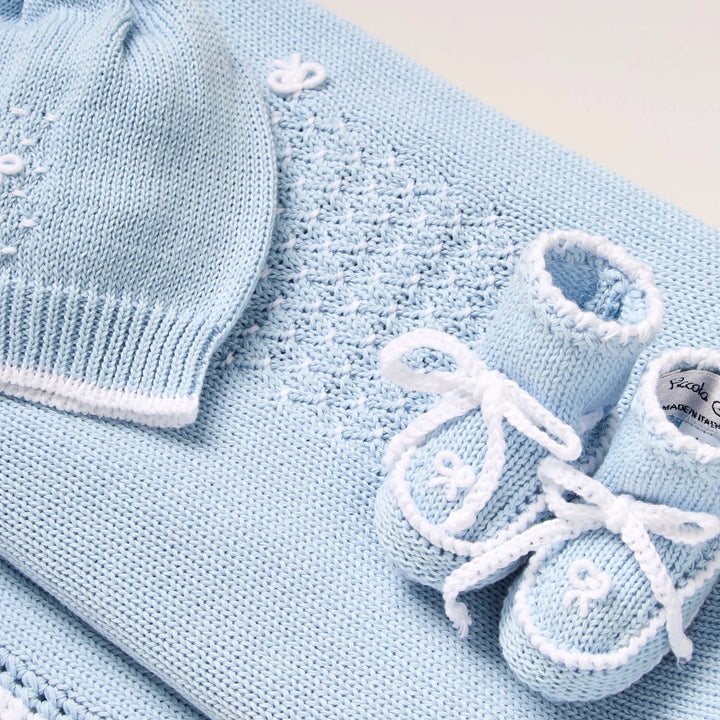 Blue Almonds Ltd Elegance Keepsake Baby Gift Set – Blue Blue Almonds
