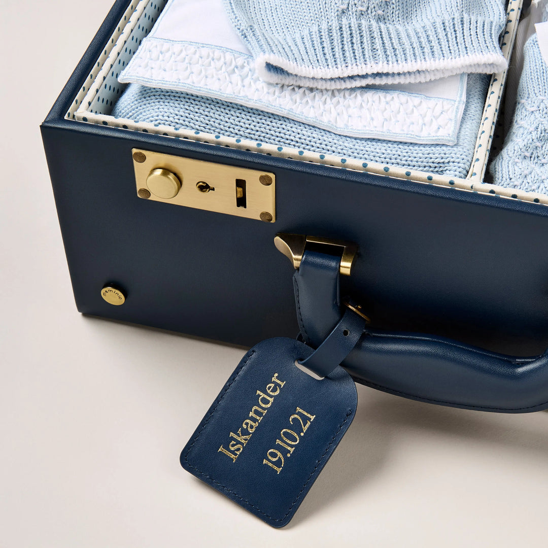 Blue Almonds Ltd Elegance Keepsake Baby Gift Set – Blue Blue Almonds