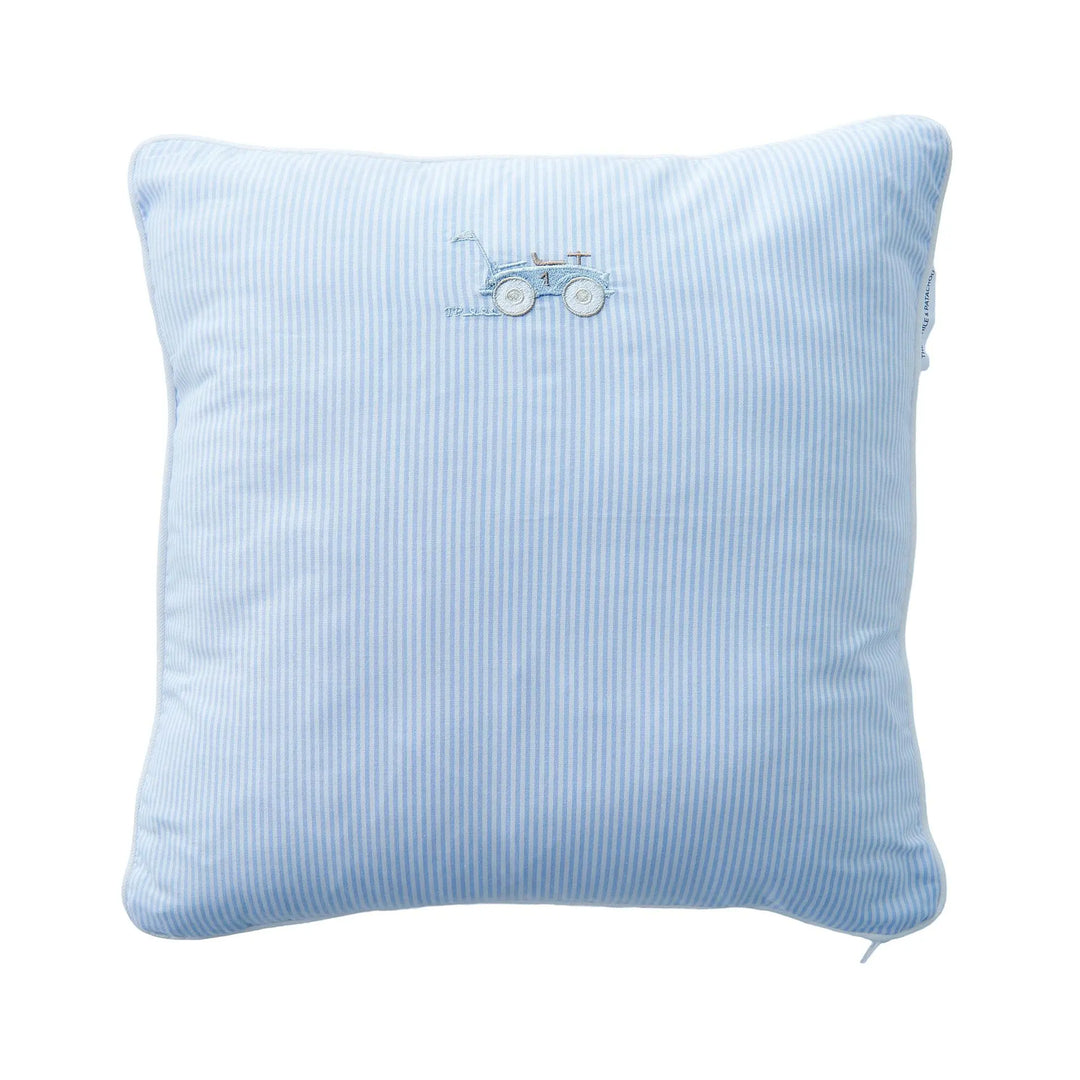 Blue Almonds Ltd Embroidered cushion lines - Classic Car Theophile & Patachou