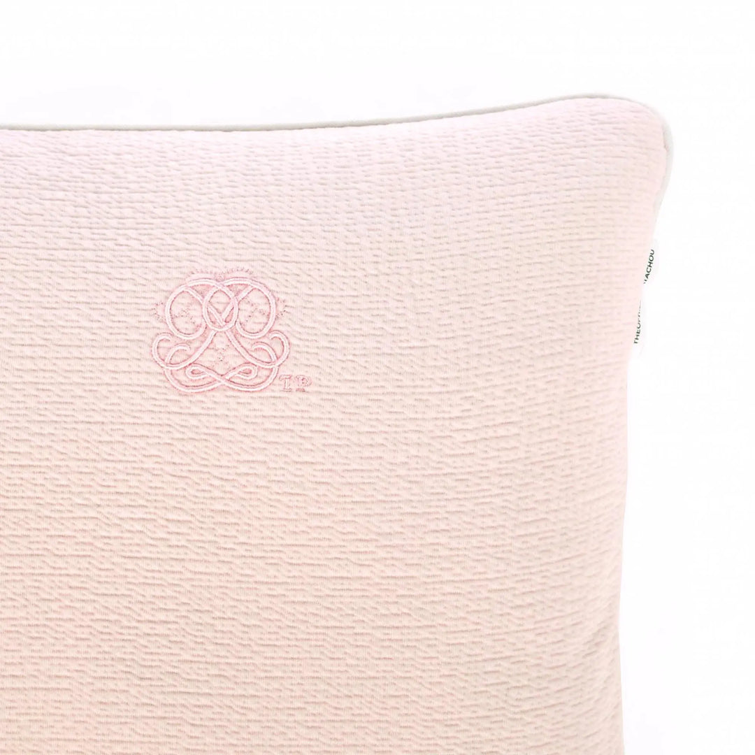 Blue Almonds Ltd Embroidered cushion - padded - Cotton Pink Theophile & Patachou