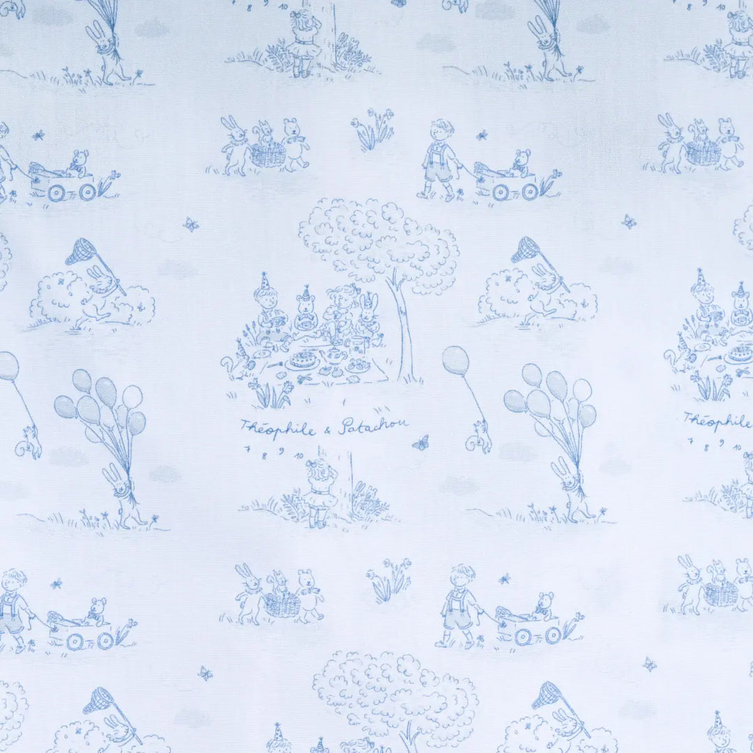 Blue Almonds Ltd Fabric - printed 100% cotton - Blue Garden Party Theophile & Patachou