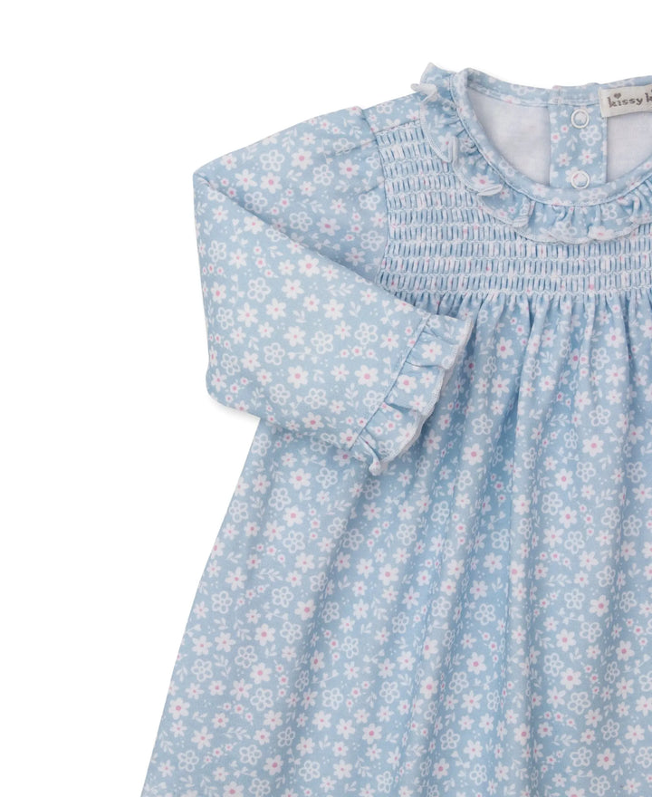 Blue Almonds Ltd Fall in Bloom - Dress Set PRT Smk - Light Blue - GIRLS Kissy Kissy