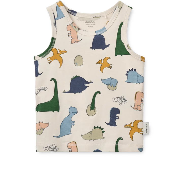 Faris Tank Tops 2-Pack - Dino Roar / Sandy Mix