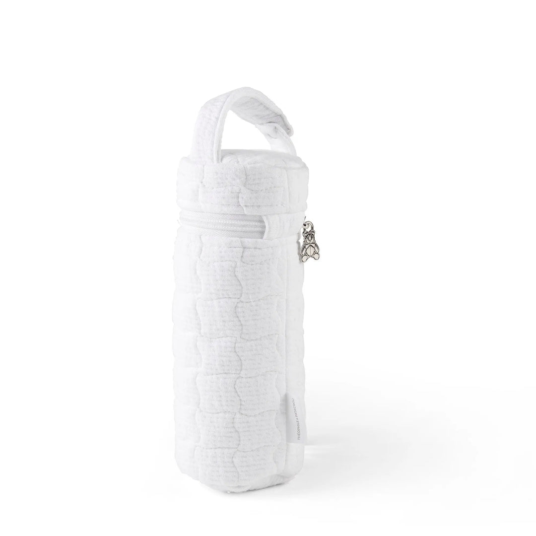 Blue Almonds Ltd Feeding Bottle Bag - Quilted - Cotton White Theophile & Patachou