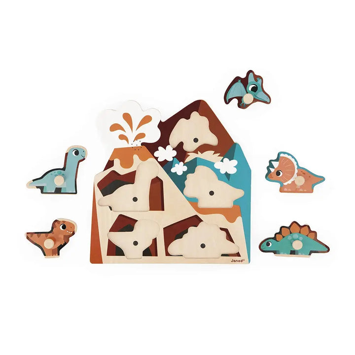 Blue Almonds Ltd Dino Musical Puzzle Janod