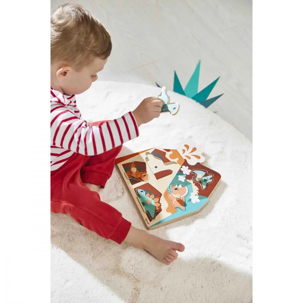 Blue Almonds Ltd Dino Musical Puzzle Janod