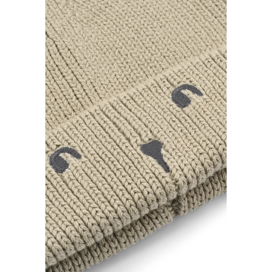 Gina Rabbit Embroidery Beanie - Mist