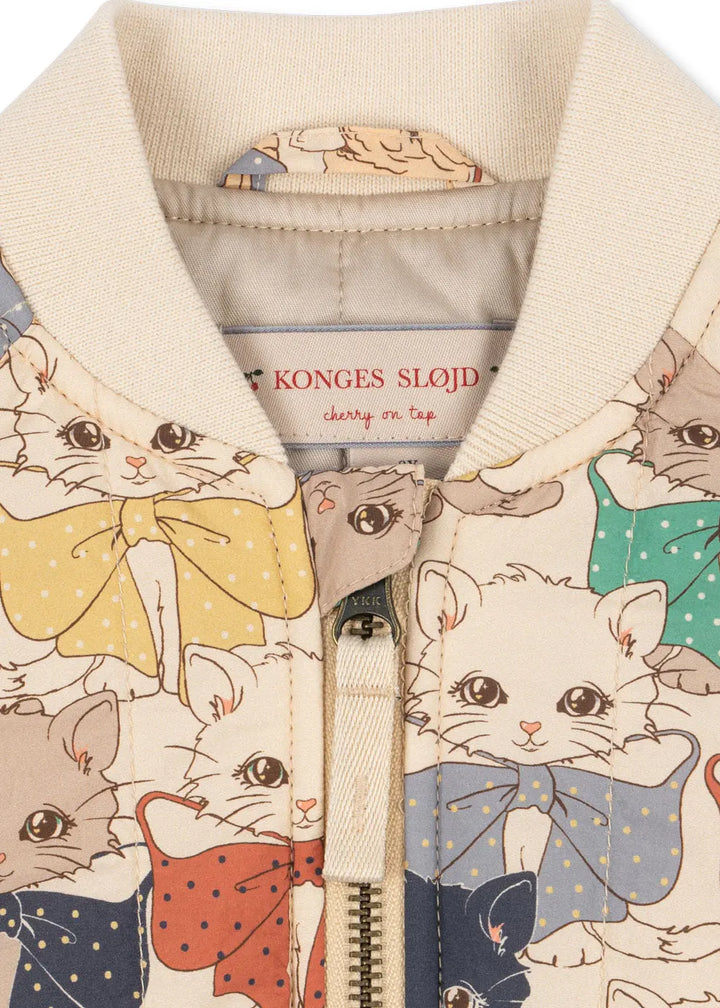 Blue Almonds Ltd Girls Juno Printed Bomber Jacket - Like Cats and Dogs Konges Sløjd