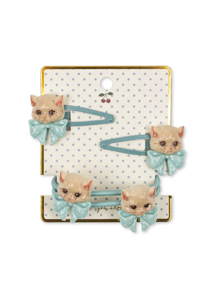 Blue Almonds Ltd Girls Kitty Hair Accessories Set Konges Sløjd