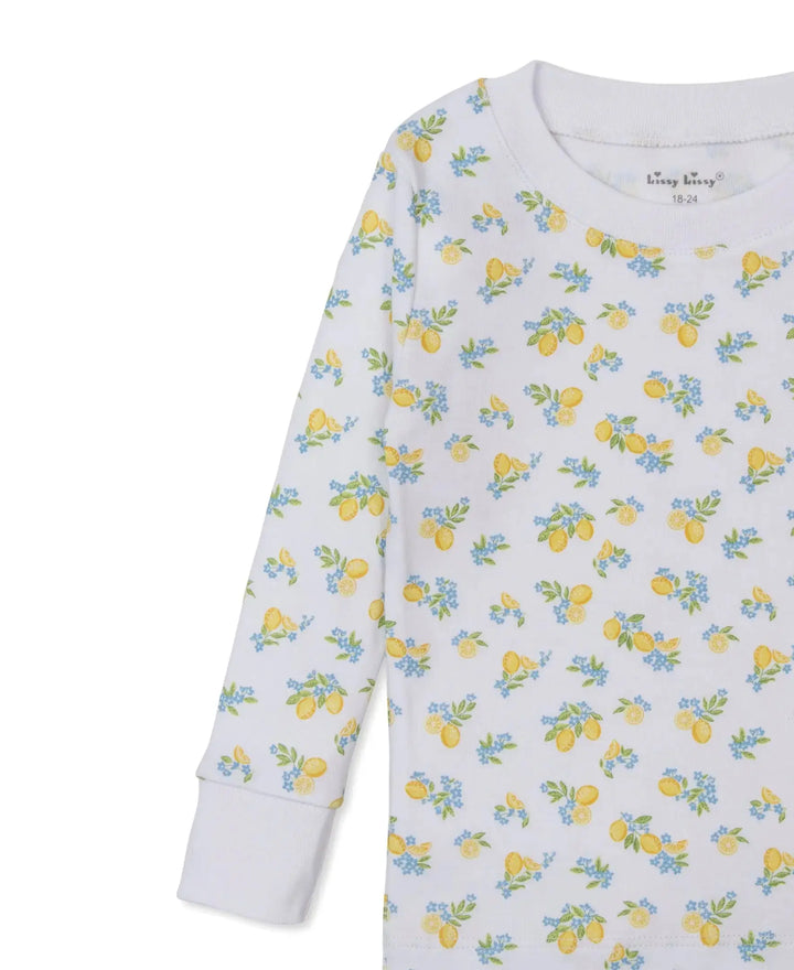Girls Long Pyjamas - Lemon Blossoms