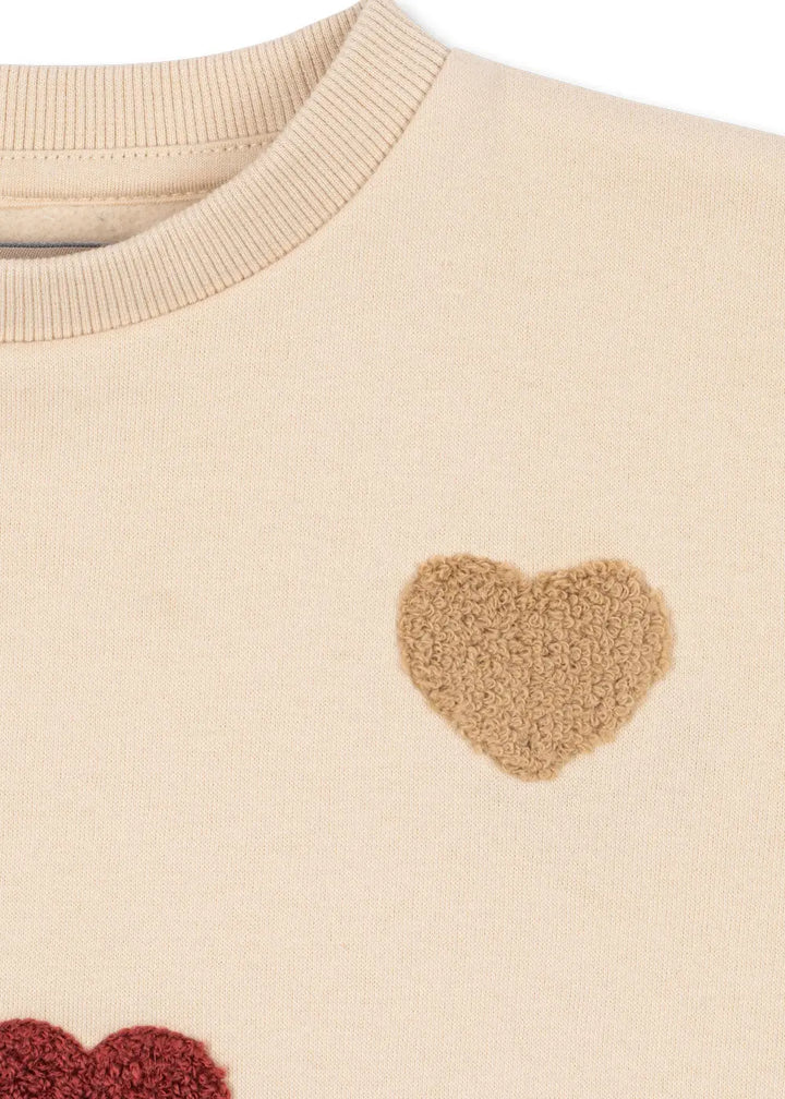 Blue Almonds Ltd Girls Lou Terry Sweatshirt - Bon Coeur Coloré Konges Sløjd