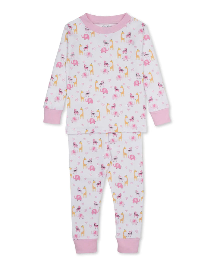 Blue Almonds Ltd Girls Pyjamas - Safari Party Kissy Kissy