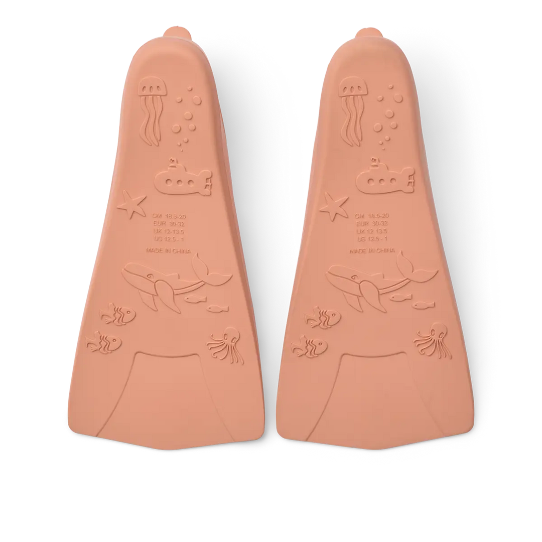 Blue Almonds Ltd Gustav Printed Swim Fins - Peach / Tuscany rose - UNISEX LIEWOOD