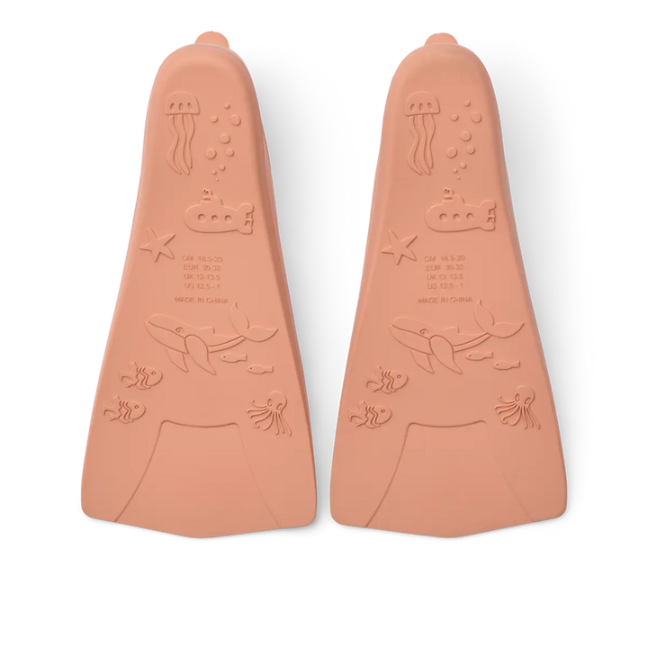 Blue Almonds Ltd Gustav Printed Swim Fins - Peach / Tuscany rose - UNISEX LIEWOOD