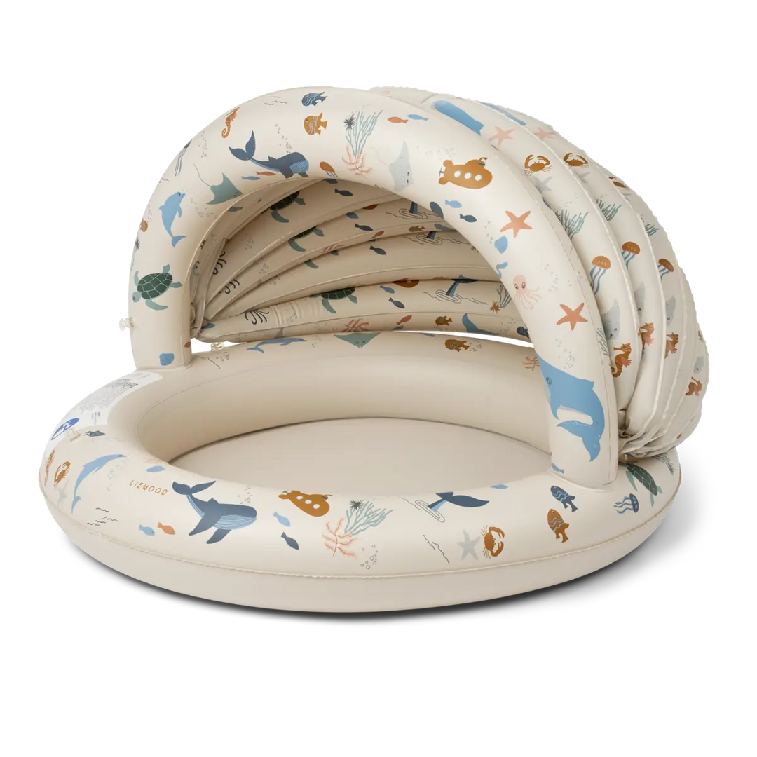 Blue Almonds Ltd Hadleia Printed Canopy Pool  - Sea creature / Sandy - UNISEX LIEWOOD