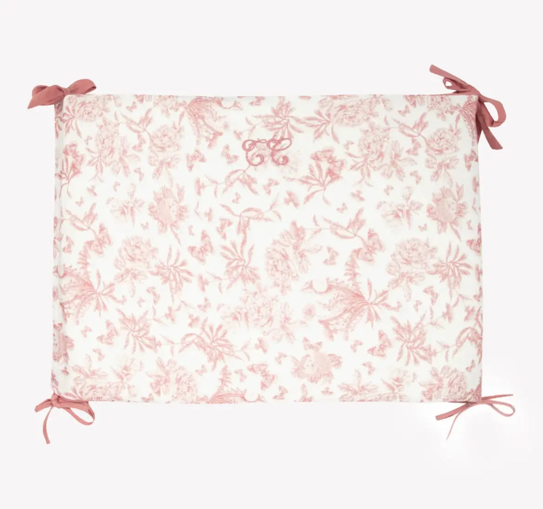 Blue Almonds Ltd Half Bumper - Toile de Jouy Pink Tartine et Chocolat