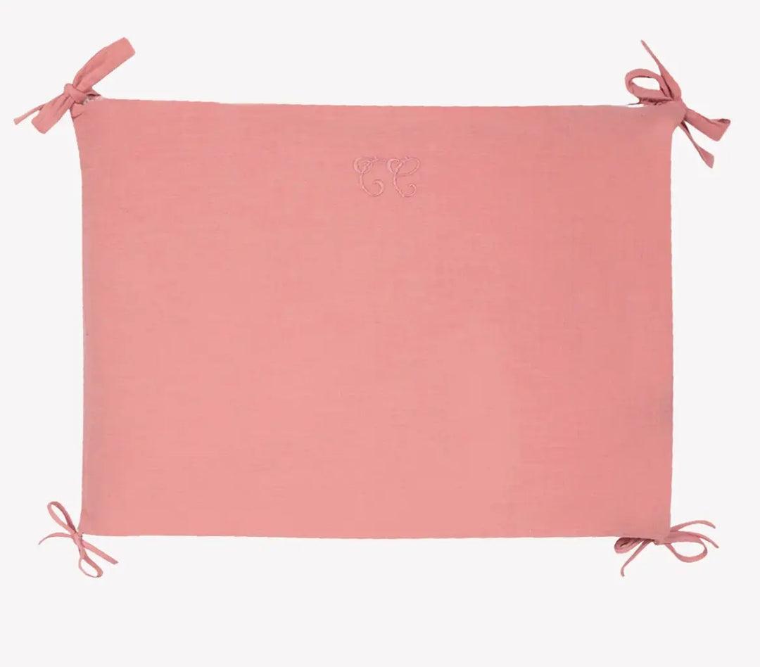 Blue Almonds Ltd Half Bumper - Toile de Jouy Pink Tartine et Chocolat