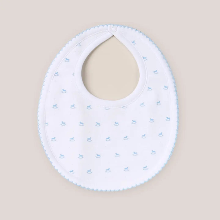 Blue Almonds Ltd Heritage Rocking Horse Baby Bib – Blue Blue Almonds X Lyda Baby