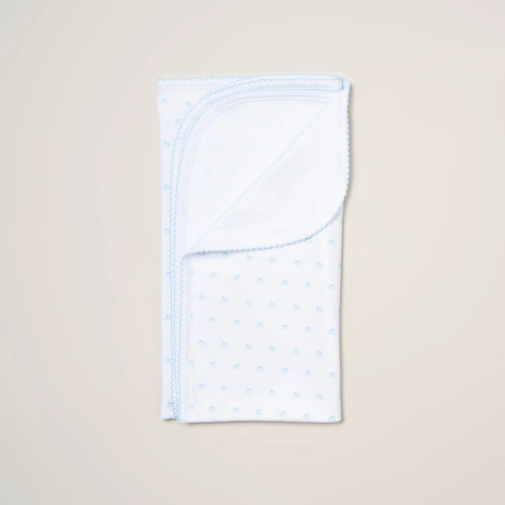 Blue Almonds Ltd Heritage Rocking Horse Baby Blanket – Blue Blue Almonds X Lyda Baby