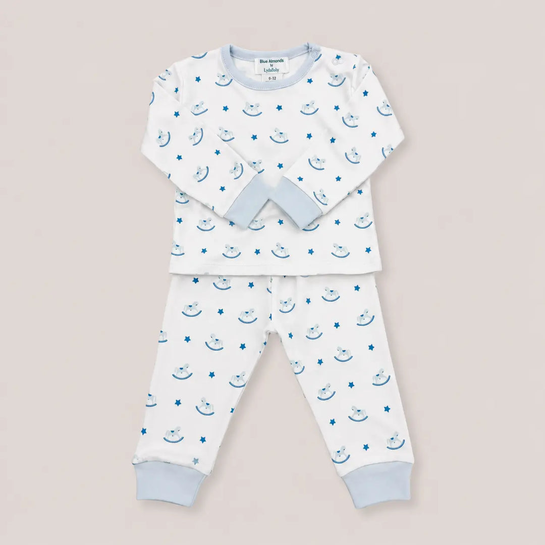 Blue Almonds Ltd Heritage Rocking Horse Pyjama Set - Blue Blue Almonds X Lyda Baby