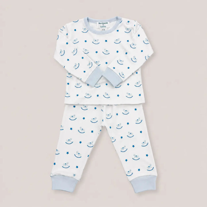 Blue Almonds Ltd Heritage Rocking Horse Pyjama Set - Blue Blue Almonds X Lyda Baby
