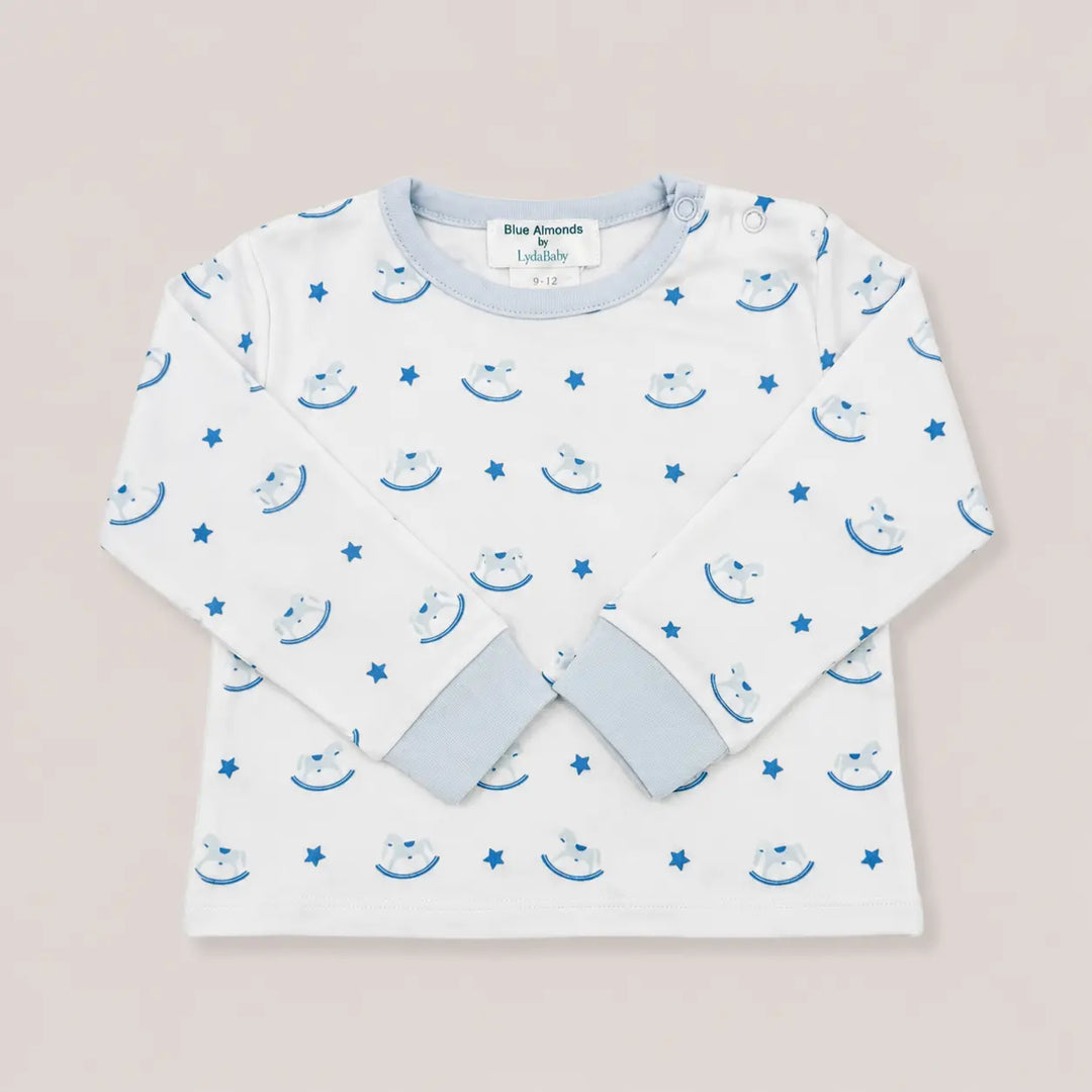 Blue Almonds Ltd Heritage Rocking Horse Pyjama Set - Blue Blue Almonds X Lyda Baby