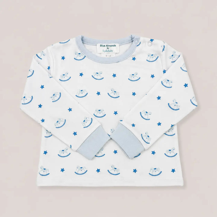 Blue Almonds Ltd Heritage Rocking Horse Pyjama Set - Blue Blue Almonds X Lyda Baby
