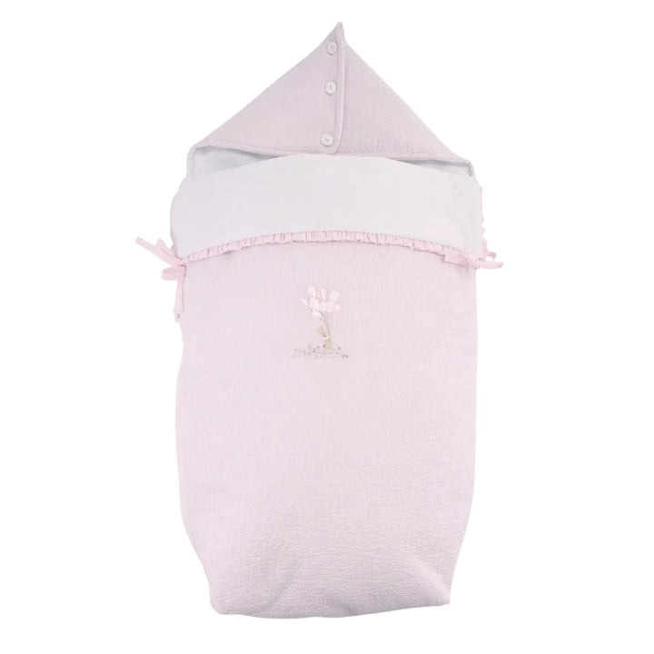 Blue Almonds Ltd Hooded Sleeping Cocoon - Pink Garden Party Theophile & Patachou