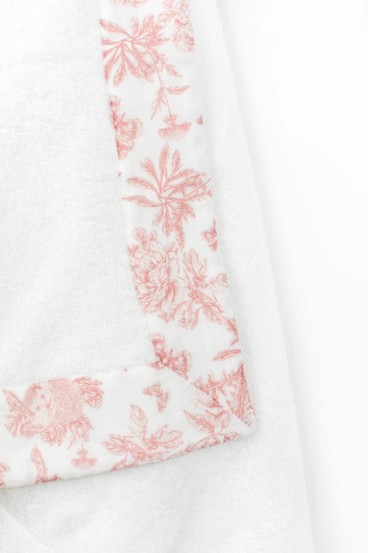 Blue Almonds Ltd Hooded Towel - Toile de Jouy Pink Tartine et Chocolat
