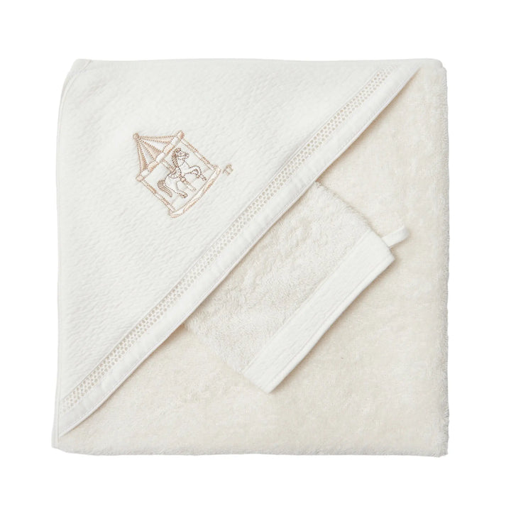 Blue Almonds Ltd Hooded Towel & Mitten - Carrousel Theophile & Patachou