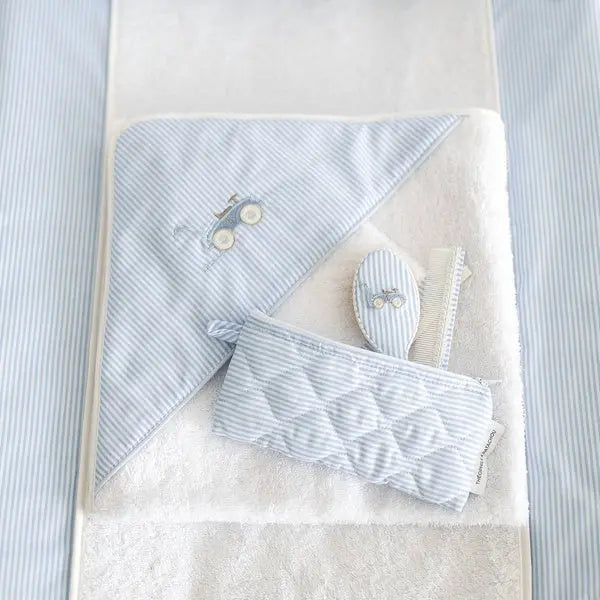 Blue Almonds Ltd Hooded Towel & Mitten - Classic Car Theophile Patachou