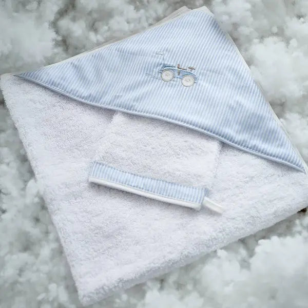 Blue Almonds Ltd Hooded Towel & Mitten - Classic Car Theophile Patachou