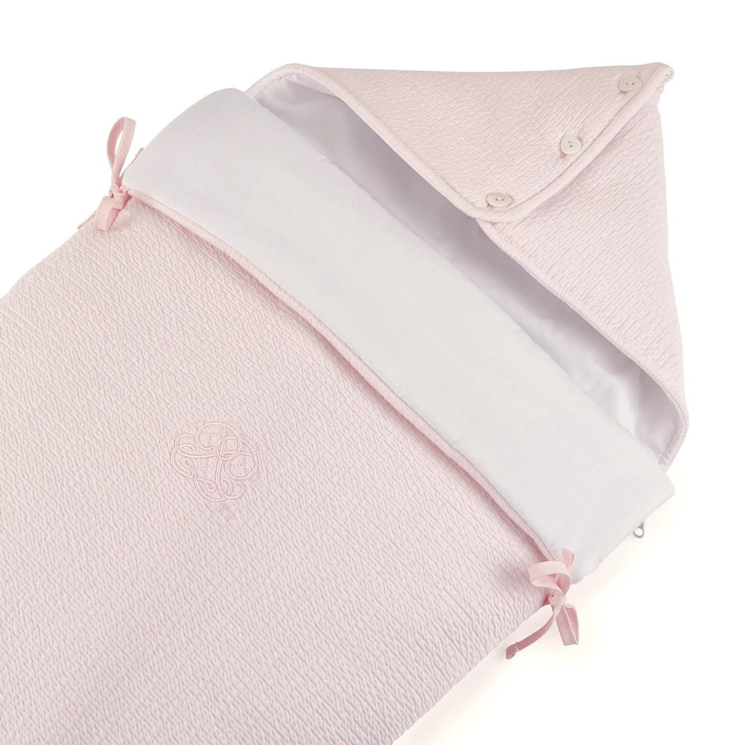 Blue Almonds Ltd Hooded sleeping bag - Padded - Cotton Pink Theophile & Patachou