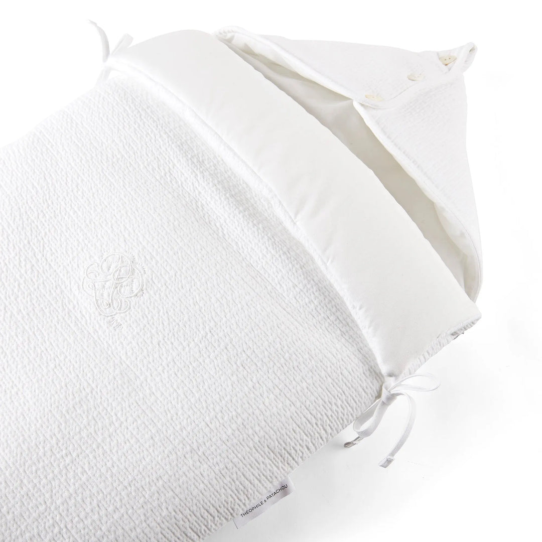 Blue Almonds Ltd Hooded sleeping bag - Padded - Cotton White Theophile & Patachou