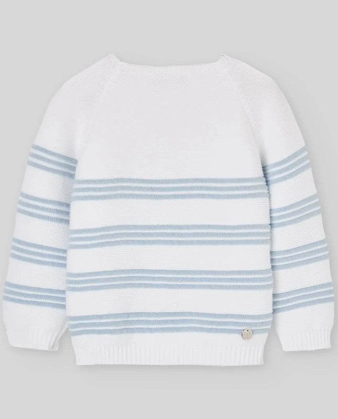 Blue Almonds Ltd KNIT INFANT BOY PULLOVER ESLORA - WhiteSky Blue Paz Rodriguez
