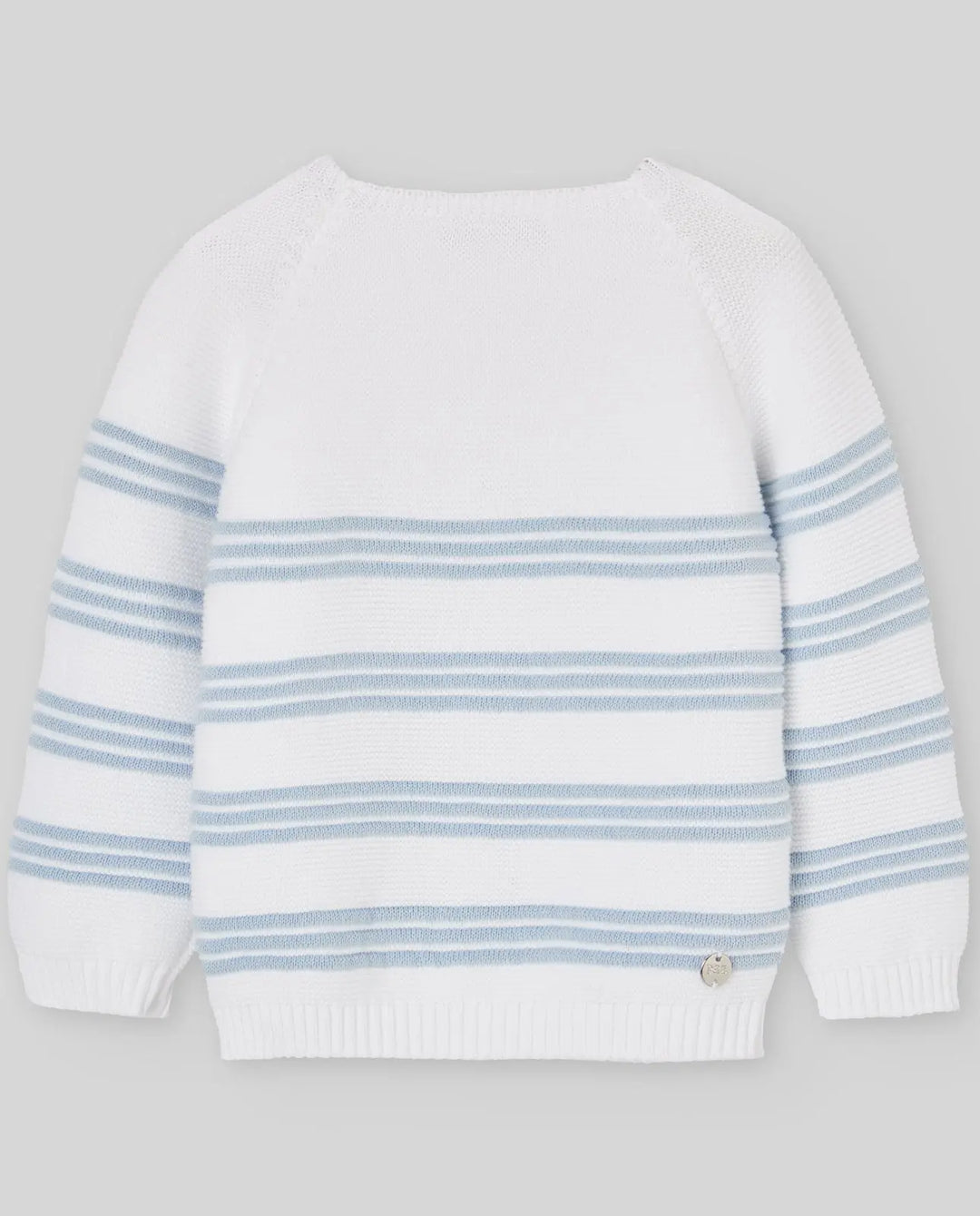 Blue Almonds Ltd KNIT INFANT BOY PULLOVER ESLORA - WhiteSky Blue Paz Rodriguez