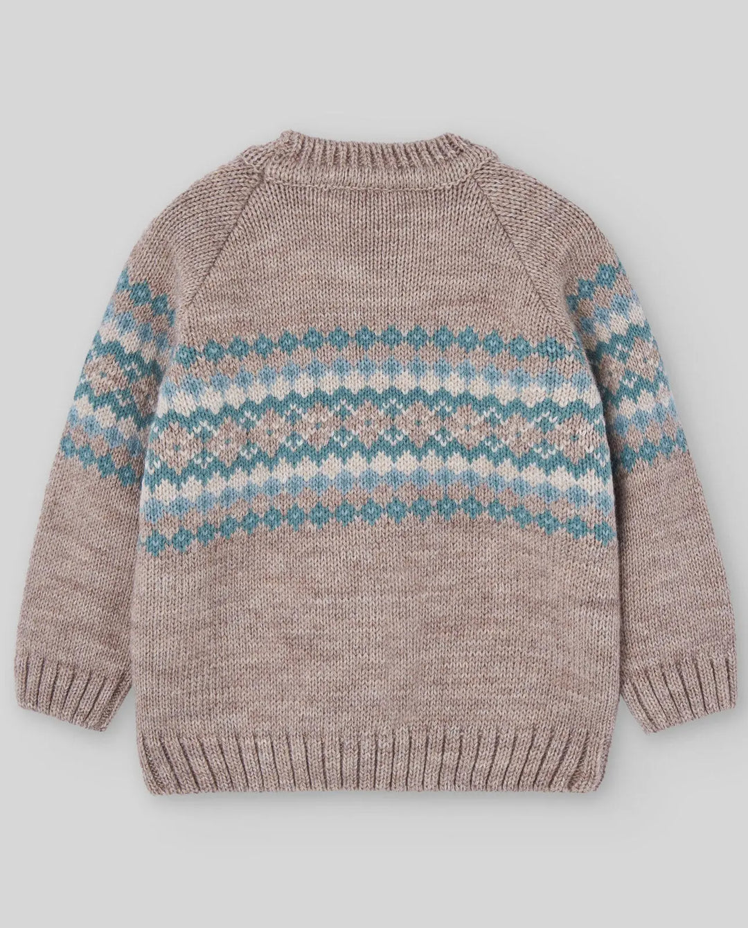 Blue Almonds Ltd KNIT INFANT GIRL PULLOVER POMPON - Hazelnut Paz Rodriguez
