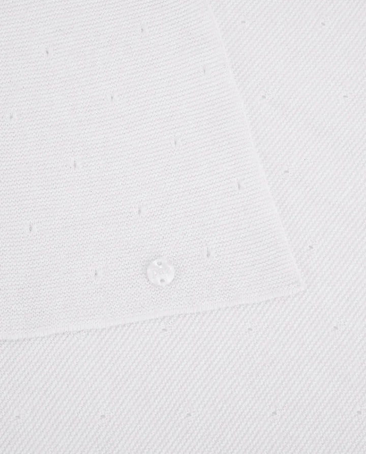 Blue Almonds Ltd KNIT NEWBORN BLANKET ESSENTIA V26 - White Paz Rodriguez