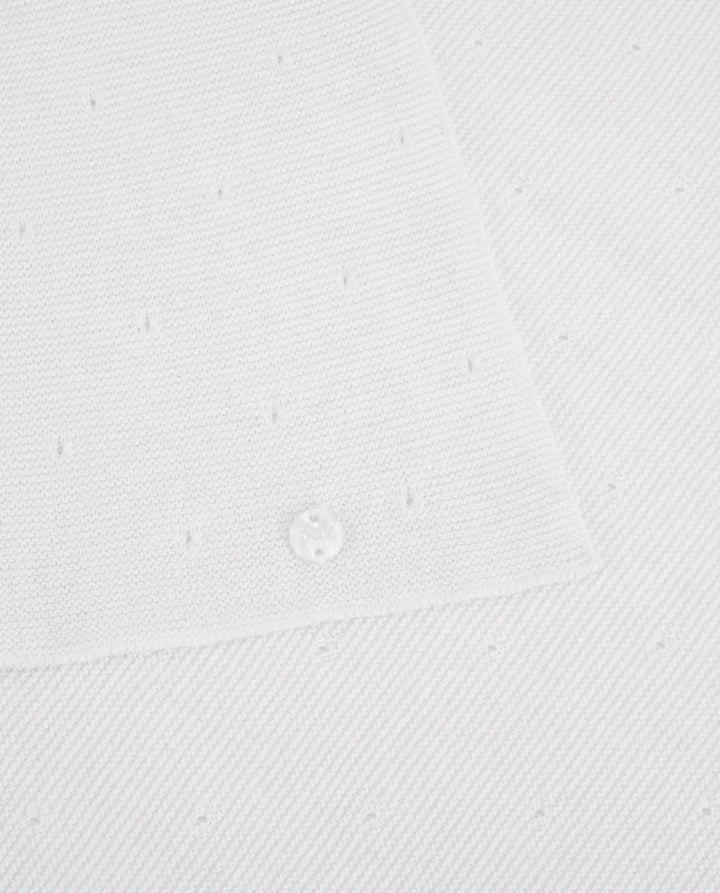 Blue Almonds Ltd KNIT NEWBORN BLANKET ESSENTIA V26 - White Paz Rodriguez