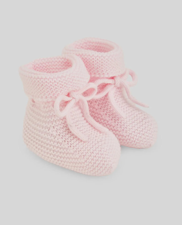 Blue Almonds Ltd KNIT NEWBORN BOOTIES ESENCIAL - Chalk Pink Paz Rodriguez