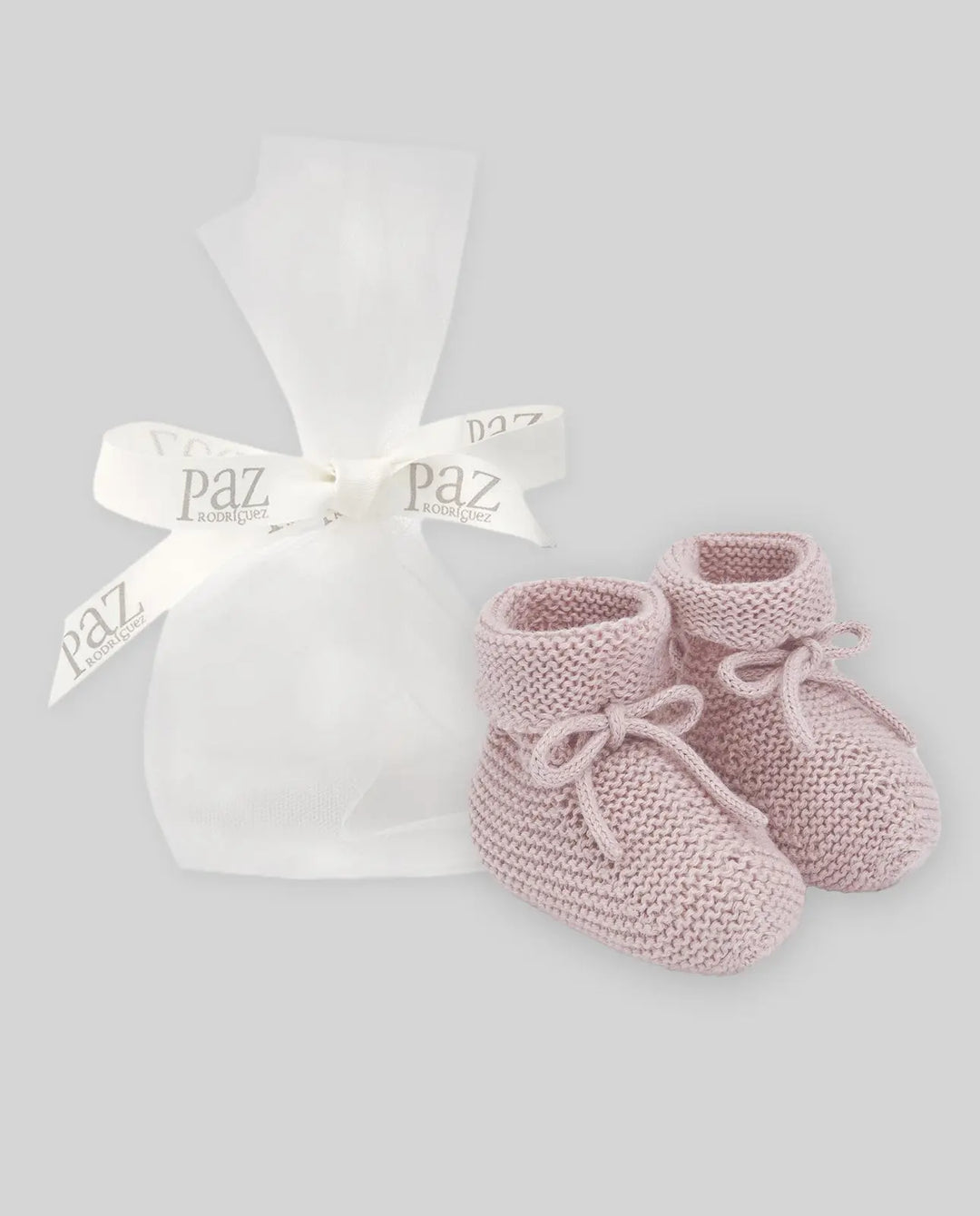 Blue Almonds Ltd KNIT NEWBORN BOOTIES ESENCIAL - Powder Pink Paz Rodriguez